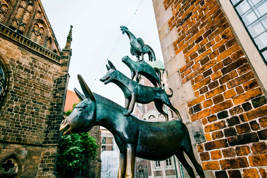 Памятник бременским музыкантам