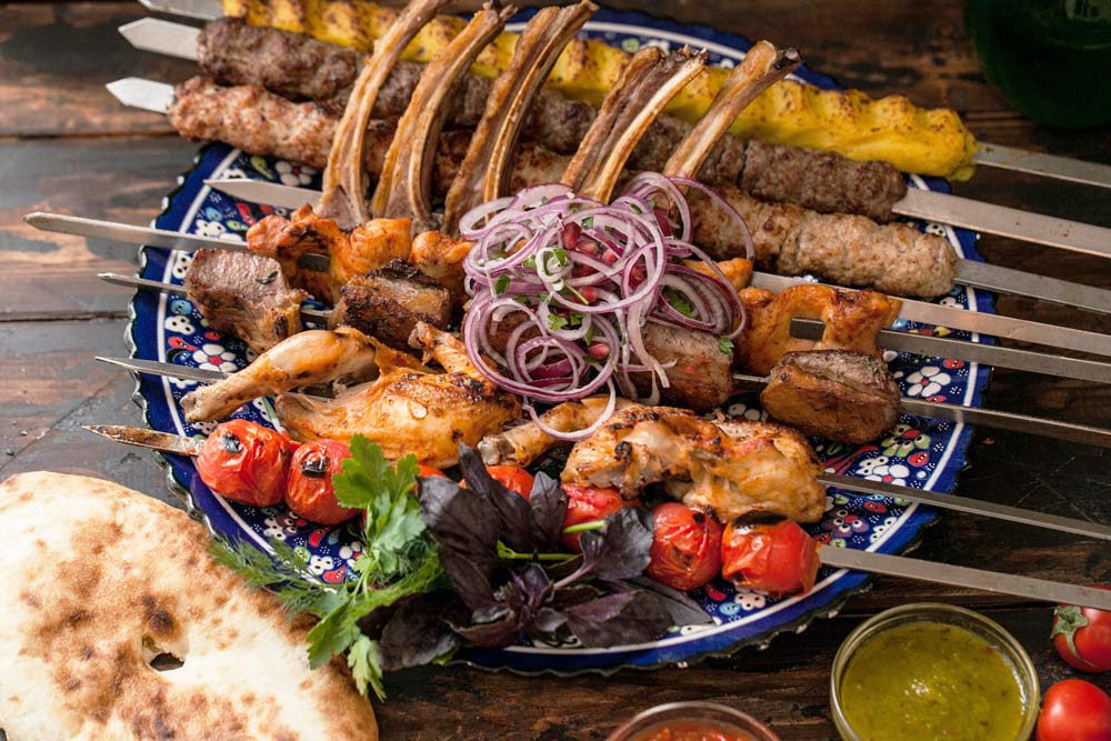 Шашлык из разных сортов мяса