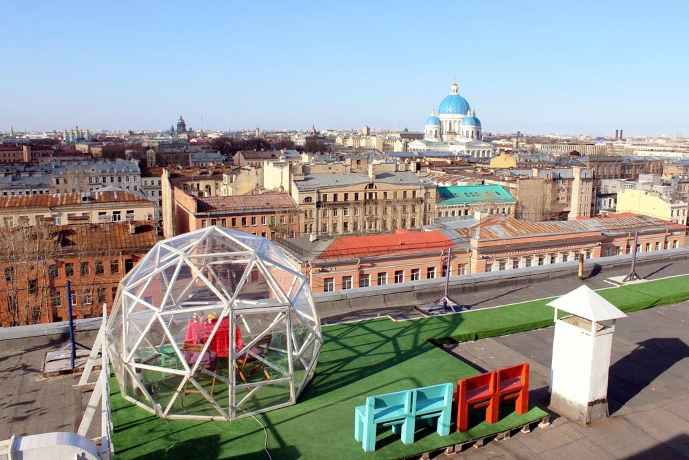 лавочки на крыше